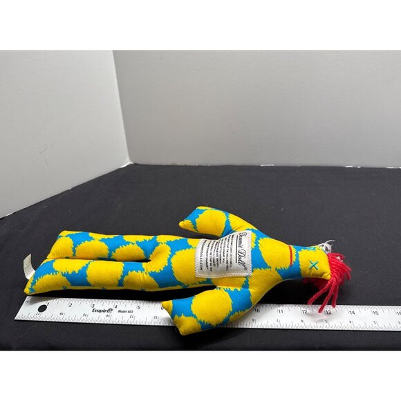 Dammit Doll Stress Flawed Relief Plush With Red Hair & Yellow/Blue Pattern 12" P - Picture 6 of 7